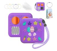 Silicone Case for Yoto Mini, Protective Sleeve for Yoto Mini Player with Lanyard, Kids Audio Music Accessories Card Holder Cards Rings 50 Pcs Self Adhesive Tabs 5 Pcs Loops