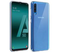 Silicone case, Glossy & matte back cover for Galaxy A50 - Transparent