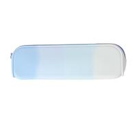Silicone Case - Rectangle Gradient Pen Bag, Large Capacity Stationery Organizer, Durable Zipper Storage Pad, Flexible Soft Holder, multi-coloured, B: gradient sky blue, Please refer to description
