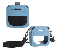 Silicone Case Sleeve for Bose SoundLink Micro 2 - Full Protective, Shockproof, Portable Speaker Cover with Lanyard and Carabiner for Outdoor Activities (Blue)