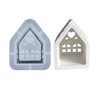 Silicone Casting Form - Flexible House Mold, Decorative Candle Stand Mould | Durable Handmade Frame with House Style Design, Resin Plaster Tool for Art Projects Ornament Creation and Desk Accessories