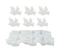 Silicone Casting Molds - Easy Release 6-Cavity Pigeon Bird Mold | Flexible Silicone Mold for Concrete, Clay, Epoxy Resin, Soap, Candle, Chocolate or Dessert Making