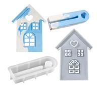 Silicone Casting Tool in the Shape of a House Non-Stick for Crafts | Mould for Making - For Candlestick Plaster Decoration Table Decoration Home Cement Clay