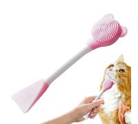 Silicone Cat Chin Scrubber Chin Cleaner for Cats | Manual Cat Cleaning Brush - Cleaning Tool with Silicone Brush Heads for Cleaning Gums, Jaw, Tongue, Chin