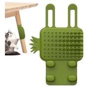 Silicone Cat Groomer - Interactive Self Cleaning Brush, Multi-Use Pet Tool for Cats and Kittens, Wall or Corner Mounted for Hair Removal, Scratching, Massage on Head, Chin, Body, and Furniture