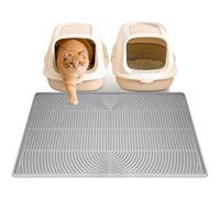 Silicone Cat Litter Mat, 40" x 28" (101x71cm) Waterproof Extra Large Cat Litter Trapping Mat with Raised Edge for Scatter Control, Soft on Kitty Paws, Non-Sip, Easy to Clean