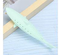 Silicone Cat Toy Soft Interactive Catnip Molar Fish Shape for Playful Cats Home Alone 15.5cm/6.10inch (Green)