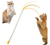 Silicone Cat Wand Cat Teaser Toy - Cat Teaser with 20 Inch Toy Wand,Multifunctional Interactive Cat Toy,Flexible Fishing Rod for G