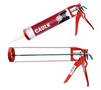 Silicone Caulking Gun - Caulk, Skeleton, Adhesive, Cartridge | DIY, Builders, Hand Tool, Lightweight, Strong, Durable, Long Lasting | Round Trigger Mechanism, Dispenser