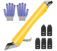 Silicone Caulking Tool Kit, 4 in 1 Sealant Finishing Tool, Stainless Steel Caulk Remover Tool with Pads, Smoothing Removal Caulk Tool for Home Kitchen Bathroom Window Floor Sink Tile Joint
