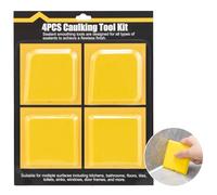 Silicone Caulking Tool Kit 4Pcs Sealant Smoother Applicator Finishing Tool | Multi-edge silicone smoother applicator set, ideal for kitchen, bathroom, wall and floor tile sealant finishing work