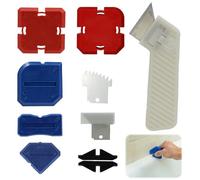 Silicone Caulking Tool, Profiling Kit Sealant Finishing Tool, 11 PCS Multi Edge Joint Shaper with Removal Tool Set for Kitchen Bathroom Window Sink Grout Finishing Sealing Set, Easily Shape & Repair