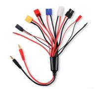Silicone Charging Adapter RC Vehicle 30 cm Black for Quadcopter Helicopter Monster Truck Accessories (8-in-1 4.0 Banana Head)