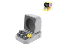 Silicone Charging Stand Compatible with Apple Watch SE/Ultra/1-10, Retro Keyboard Holder Dock Station, Magnetic Cable Management Organizer for Desktop Nightstand，Gray