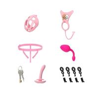 Silicone Chastity Cage, Remote Vibrator Adjustable Secure Belt