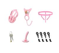 Silicone Chastity Cage, Remote Vibrator Adjustable Secure Belt