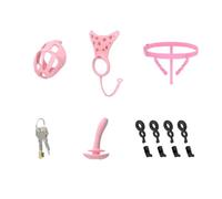 Silicone Chastity Cage, Remote Vibrator Adjustable Secure Belt