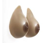 Silicone Chest Pads for Post-Surgery Recovery - Realistic Fake Breasts for Transgender & Crossdresser - Comfortable Silicone Prosthesis for Chest Enhancement-Warm Brown (S)
