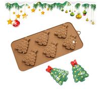 Silicone Chocolate Bar Mold | 6-Cavity Festive Easy Demolding Mold - Non-Stick Chocolate Mould - for Festival Dessert Party Cooking Holiday Baking Home Kitchen Birthday Celebration