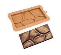 Silicone Chocolate Bar Mold - Easy-Release Mould - Break-Apart Chocolate Candies Molds - for Truffle, Kitchen, Holiday, Crafting, Brownie