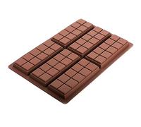 Silicone Chocolate Bar Sweet Moulds Candy Jelly Rectangle Baking Silicon Bakeware Shape Soap Wax Flexible Baking Mould (6 Cell 10 Section)