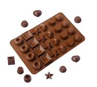 Silicone Chocolate Molds, 24 Cavity Baking Kitchen Tool Fudge Pudding Mold for Dessert Lovers Cake Decorating Beginners Kitchen Birthday Vac
