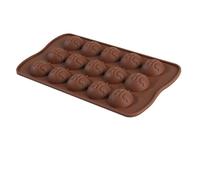 Silicone Chocolate Molds - Silicone Candy Mold With 15 Cavities,Non-stick Baking Mould,For Making Edible Treats Christmas Desserts Biscuits Cake Birthday