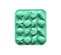 Silicone Chocolate Mould,3D Shell Mould,Starfish Shape Animal Mould,16 Cavity Ice Cube Tray,Cake Decor Mould for DIY Baking(Green)