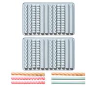 Silicone Chocolate Mould for Candy Bars & Pretzel Rods, 2PCS Non-Stick Flexible Baking Rod Stick Mould Pretel Rods Making Moulds for Dessert Cooking
