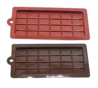 Silicone Chocolate Mould Non Stick Reusable Rectangular Deep Candy Mould 18.9 X 9.7 X 0.9 CM DIY Baking Mould for Candy Protein Bar Jelly Ice Cube (2PCS)
