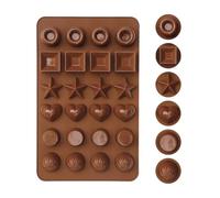 Silicone Chocolate Moulds | 24 Cavity Baking Tools | Mould for Fudge Pudding, for Amateur Bakers Chefs Pastry Chefs Decoration Birthday Cakes