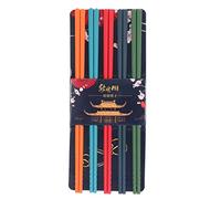 Silicone Chopsticks Set, 5 Pairs Multicolor Cooking Chopstick Reusable Non-Slip Silicone Heat Resistant Chopsticks Chinese Japanese Style Chop Sticks 0.4x9.5in