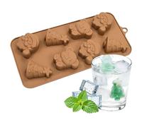 Silicone Christmas Baking Utensils with 8 Cavities - for Gelatin for the Family - for Making Candy Jelly Chocolate Soap for Parties Parties Gathering and Crafts