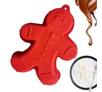 Silicone Christmas Gingerbread Man Baking Mold, Reusable Non Stick 3D | Non Stick Gingerbread Man Pie Tray, Silicone Christmas Baking Muffin Tray For Christmas Holiday Parties Cake Cookie Soap