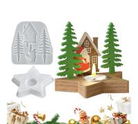 Silicone Christmas Moulds, Santa Star, Reusable, Candle Holder, Christmas Tree Silicone Mould, for Home Decoration, Party, Table Decoration, Mantle, Desk, Family, Beginners