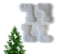 Silicone Christmas Stocking Mould Christmas Stocking Decoration Concrete | Epoxy Resin Mould for Artists Beginners Hobby Crafts Friends Home Home Home Office Events Workshop Atelier