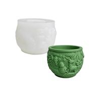 Silicone Christmas Theme Embossed Mold Suitable for Planter Holder Crafting Jewelry Making Decorative Container Holiday Resin Casting Mold