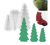 Silicone Christmas Tree Mould | 3 Christmas Decorative Moulds - Accessories for Seasonal Creations and Home Decoration for Festivals for Hobbists, Friends, Colleagues and Families