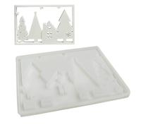 Silicone Christmas Tree Mould | Cement Mould for Home Decoration, Silicone for Luminous Signs in Plaster for Craftsmen Students Artists Adults Boys Decorators