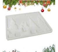 Silicone Christmas Tree Mould - Holiday Craft Box, Resin Cement Template, Easy Demolding DIY Decoration Supply, Creative Art Tool with Smooth for Adults Teachers Plaster