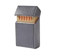 Silicone Cigarette Box, Fits a Standard Size Cigarette Box, Grey Lizard Pattern Cigarette Case with Magnetic Closure for Men and Women, Can Hold 20 Cigarettes