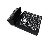 Silicone Cigarette Case Pack Box Cover Cig Holder King Size Cigarettes Black or Pink Flowers Design Novelty Gifts for Her Accessory BestWayDigital (Black)