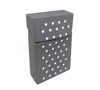 Silicone Cigarette Case Pack Box Cover Cig Holder King Size Cigarettes White Stars Grey Design Novelty Gifts For Her Accessory BestWayDigital