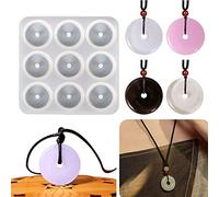 Silicone Circle Donut Necklace Pendant Resin Epoxy Mold, Crystal Lucky Charm Jewelry Casting Mould Agate DIY Handmade Craft