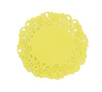 Silicone Coasters, Creative Flower Hollow Lace Coasters, Novelty Outdoor Coasters for Home, Office, Bar and Restaurant - Yellow