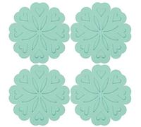 Silicone coasters,Heat resistant Pot Holders, Trivet Mats for hot dishes,Non Slip Flexible, Durable, Dishwasher Safe Kitchen Trivets for hot pots and pans(Set of 4,mint green)