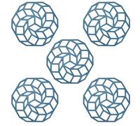 Silicone Coasters Set of 5 Trivets for Kitchen Worktops Silicone Mats for Worktops Coasters for Coffee/Drinks/Tea Heat Resistant Mat for Pot Mat/Plate Mat/Bowl Mat/Teapot Mat (Blue)