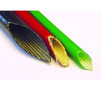 Silicone Coated Glass Fibre Sleeving - High Temperature - 8mm x 1 metre Black