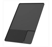 Silicone Coffee Machine Mat, 40x60CM Large Coffee MachineTray with Raised Edges, Large Dish Drying Mat Counter Protector, Multi-Functional Base Mat for UnderCoffee Machines Bar Wine Cabinet- Black