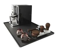 Silicone Coffee Machine Mat and Detachable CoffeeTamper Mat 2-In-1 Set, Silicone CoffeeMatt Tray Drying Mat for Kitchen Counter with Dish Drying Area Quick-Drying Worktops Protector CoffeeMachine